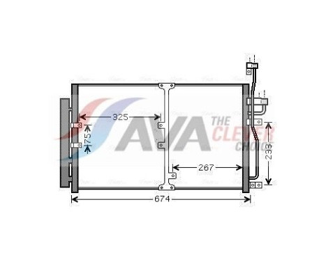 Condenser, air conditioning OL5425D Ava Quality Cooling