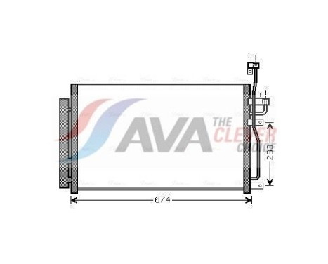 Condenser, air conditioning OL5433D Ava Quality Cooling, Image 2