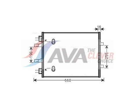 Condenser, air conditioning OL5480 Ava Quality Cooling