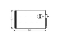 Condenser, air conditioning OL5611D Ava Quality Cooling