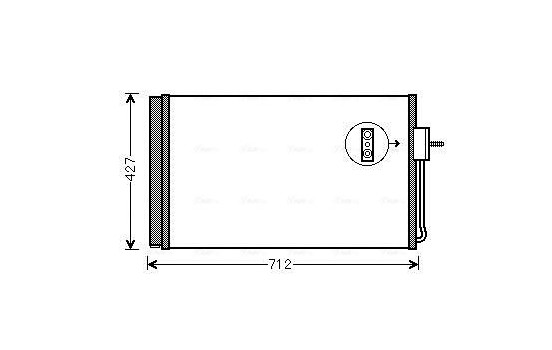 Condenser, air conditioning OL5611D Ava Quality Cooling