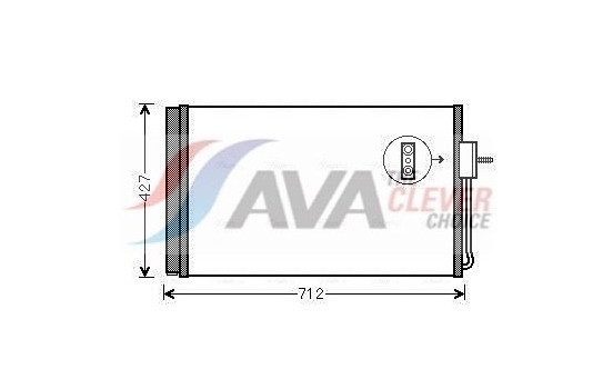 Condenser, air conditioning OL5611D Ava Quality Cooling