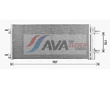 Condenser, air conditioning OL5724D Ava Quality Cooling, Image 2