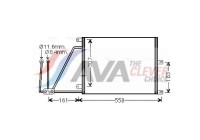 Condenser, air conditioning OLA5265 Ava Quality Cooling