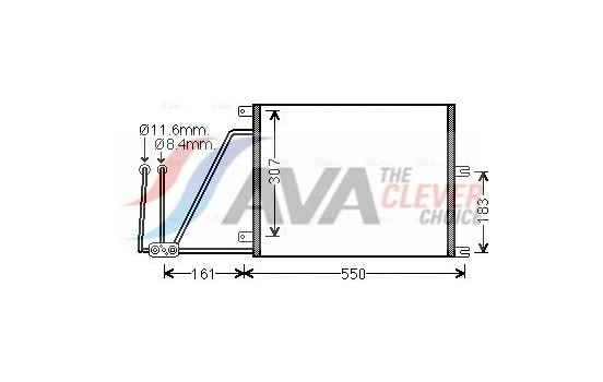 Condenser, air conditioning OLA5265 Ava Quality Cooling