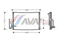 Condenser, air conditioning OLA5274 Ava Quality Cooling