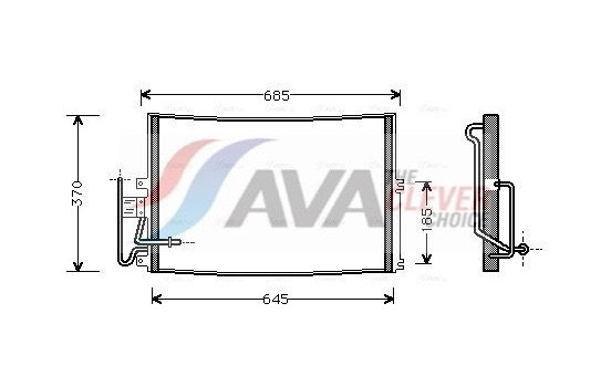 Condenser, air conditioning OLA5274 Ava Quality Cooling