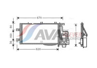 Condenser, air conditioning OLA5310D Ava Quality Cooling