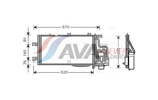 Condenser, air conditioning OLA5310D Ava Quality Cooling