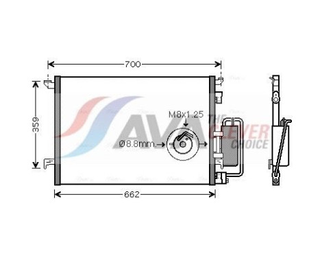 Condenser, air conditioning OLA5333D Ava Quality Cooling