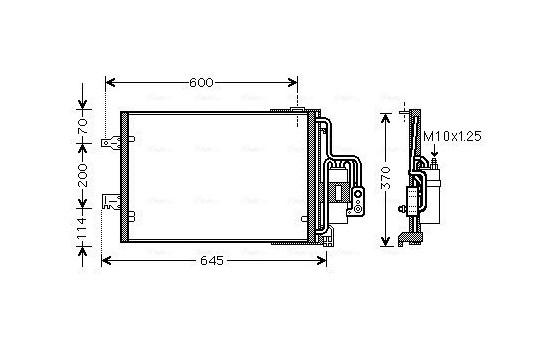 Condenser, air conditioning OLA5385D Ava Quality Cooling