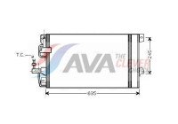 Condenser, air conditioning OLA5390D Ava Quality Cooling