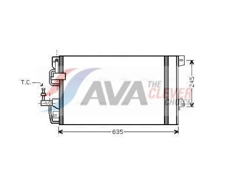 Condenser, air conditioning OLA5390D Ava Quality Cooling
