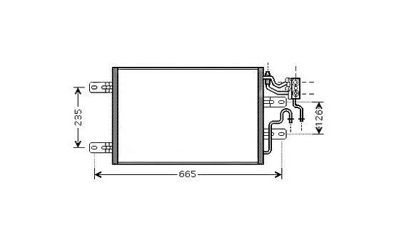 Condenser, air conditioning OLA5394 Ava Quality Cooling