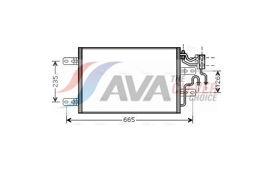 Condenser, air conditioning OLA5394 Ava Quality Cooling, Image 2