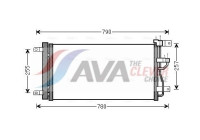 Condenser, air conditioning OLA5612D Ava Quality Cooling
