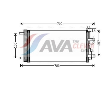 Condenser, air conditioning OLA5612D Ava Quality Cooling