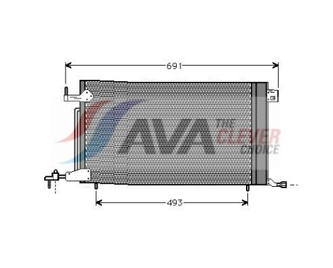 Condenser, air conditioning PE5186 Ava Quality Cooling