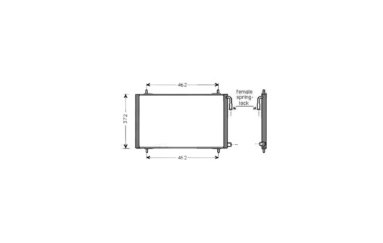 Condenser, air conditioning PE5191 Ava Quality Cooling