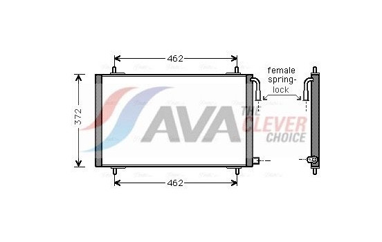 Condenser, air conditioning PE5191 Ava Quality Cooling, Image 2