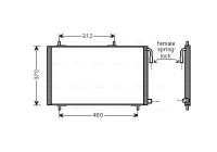 Condenser, air conditioning PE5257 Ava Quality Cooling