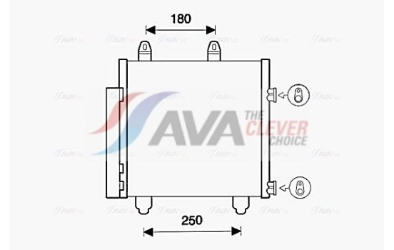 Condenser, air conditioning PE5398D Ava Quality Cooling