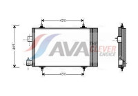 Condenser, air conditioning PEA5193D Ava Quality Cooling