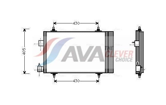 Condenser, air conditioning PEA5193D Ava Quality Cooling