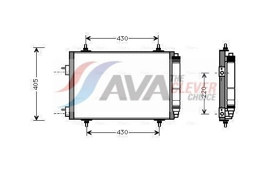 Condenser, air conditioning PEA5209D Ava Quality Cooling