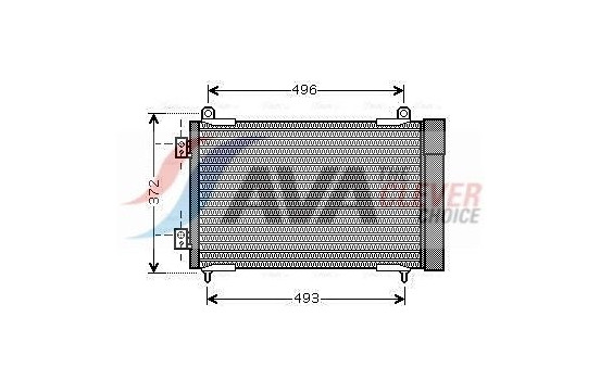 Condenser, air conditioning PEA5258D Ava Quality Cooling