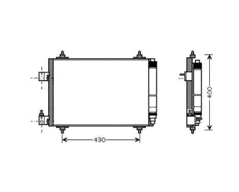 Condenser, air conditioning PEA5286D Ava Quality Cooling