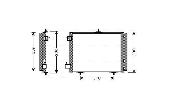 Condenser, air conditioning PEA5295D Ava Quality Cooling