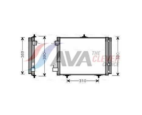 Condenser, air conditioning PEA5295D Ava Quality Cooling