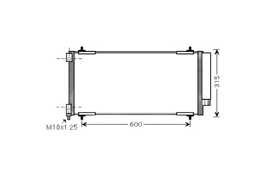 Condenser, air conditioning PEA5301D Ava Quality Cooling