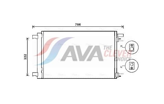 Condenser, air conditioning PEA5364D Ava Quality Cooling