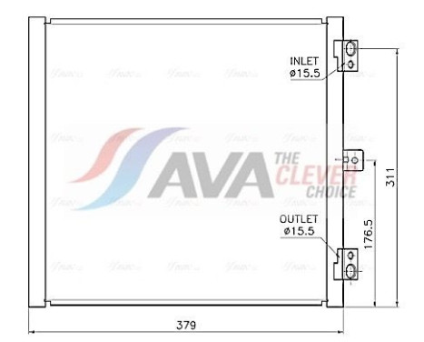 Condenser, air conditioning PR5105 Ava Quality Cooling
