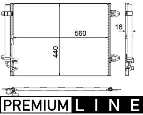 Condenser, air conditioning PREMIUM LINE, Image 2