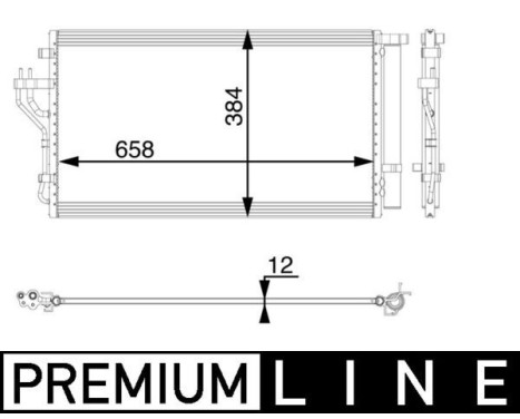 Condenser, air conditioning PREMIUM LINE, Image 2