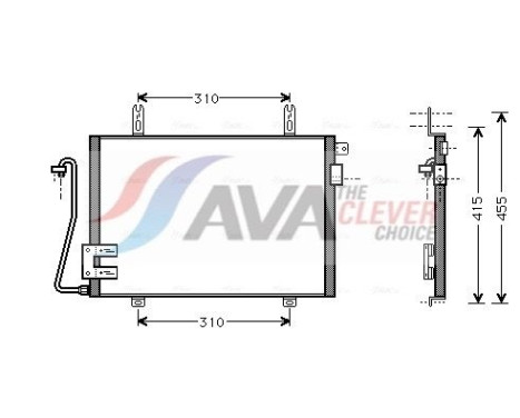 Condenser, air conditioning RT5221 Ava Quality Cooling