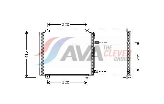 Condenser, air conditioning RT5235 Ava Quality Cooling