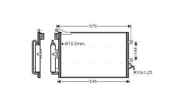 Condenser, air conditioning RT5395D Ava Quality Cooling