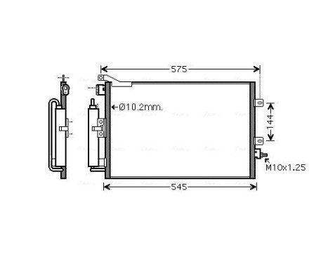 Condenser, air conditioning RT5417D Ava Quality Cooling, Image 2