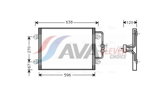 Condenser, air conditioning RTA5256 Ava Quality Cooling