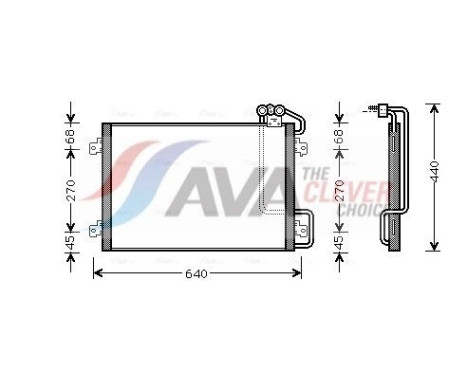Condenser, air conditioning RTA5273 Ava Quality Cooling