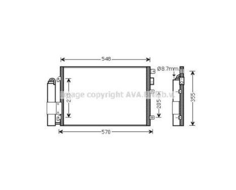 Condenser, air conditioning RTA5275D Ava Quality Cooling