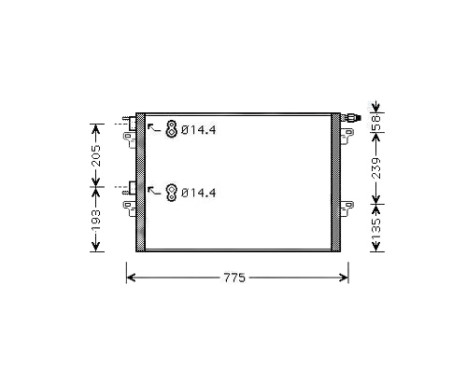 Condenser, air conditioning RTA5297 Ava Quality Cooling