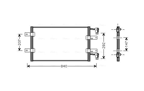 Condenser, air conditioning RTA5314 Ava Quality Cooling