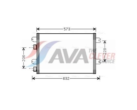 Condenser, air conditioning RTA5317 Ava Quality Cooling