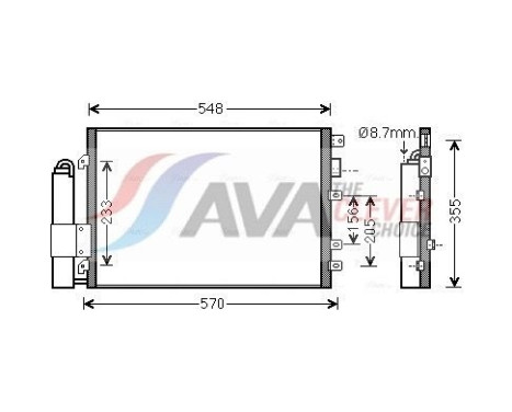 Condenser, air conditioning RTA5340D Ava Quality Cooling