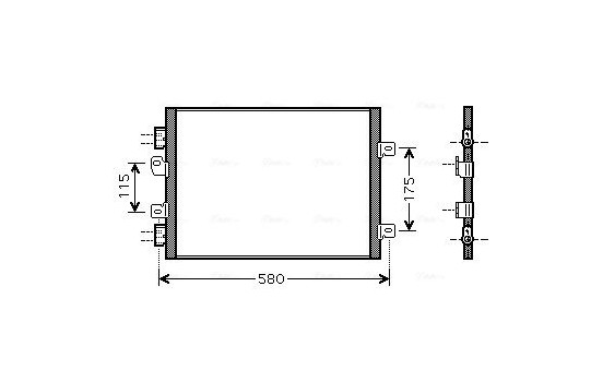 Condenser, air conditioning RTA5341 Ava Quality Cooling